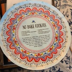 New NATURAL LIFE Blue Floral Mandala no bake cookie recipe Cookie plate